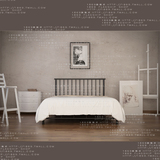 欧式现代简约铁艺床公主金属床1.2单人1.5米铁床架1.8双人床W010