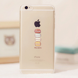 iphone6plus手机壳 硅胶新款苹果6手机壳 超薄透明卡通6s马卡龙软