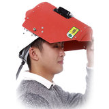 卧龙配帽式红钢纸电焊面罩 配安全帽头戴式高空防砸焊工面屏 批发