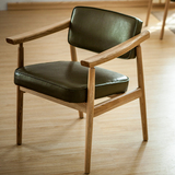 沙发椅单人电脑椅全实木橡木皮沙发椅创意现代餐椅休闲椅