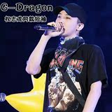 BIGBANG权志龙GD演唱会同款BIGBANG组合脸谱印花短袖圆领T恤