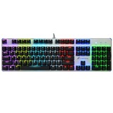 腹灵GT104铠甲机械键盘 七彩背光游戏键盘 RGB樱桃青轴黑轴手感