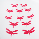 热销 3D小蜻蜓塑料片墙贴纸 立体蜻蜓儿童房冰箱贴墙面装饰FX403