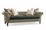 苏格兰高地·菲奥娜布艺三人沙发 欧式沙发 实木布艺三人沙发