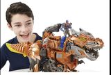 热销孩之宝变形金刚玩具正版钢索狂暴擎天柱恐龙机器人男孩玩具A6