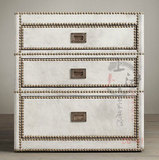 美式复古皮箱铜钉皮艺革高级迷你欧式床头柜灯自由柜简约特价家具