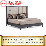 新中式古典实木床现代简约双人1.8米婚床酒店宾馆会所样板房家具