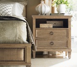 法式美式oft做旧实木三抽复古床头柜 边桌柜 欧式l床边储物斗柜