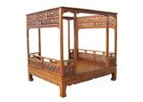 架子床 实木床 榆木雕花床 榫卯结构 中式床 明清古典 仿古家具