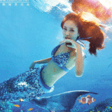 [转卖]影楼主题服装美人鱼亮片舞台表演个人写真摄影 水下海边