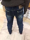 现货专柜品牌童装迈乐图童裤2015冬季新款男女童加绒窄脚牛仔长裤