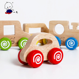 模型小车系列榉木质制玩具手推小汽车男孩生日礼物1-3岁宝宝包邮