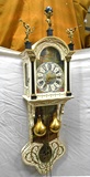 收藏 老钟表： 德国 手工彩绘画 双锤 拉链 报时 古董挂钟
