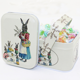 包邮华佳威千纸鹤糖果混合水果味兔子铁盒款礼盒内含80颗多彩糖