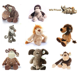 NICI丛林系列大象老虎狮子猩猩猴子长颈鹿毛绒玩具公仔抱枕玩偶