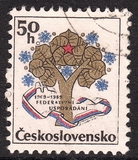 捷克斯洛伐克信销邮票 1989年 联邦20周年 1-1