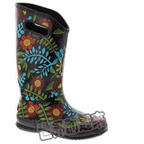 海外代购 雨鞋 雨具防雨 Rainboot Linen 经典女款 精致花叶图案