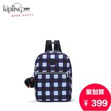 【聚】Kipling凯浦林2016夏季儿童mini双肩包K13570蓝色格纹印花