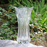 爱乐优欧式玻璃插花创意玫瑰摆件玻璃花瓶透明富贵竹花瓶客厅简约