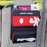 NAPOLEX米奇 汽车用品椅背收纳置物袋 车内储物箱纸巾盒车载挂袋