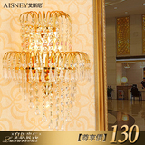 艾斯尼奢华酒店别墅欧式金色客厅餐厅过道水晶壁灯饰B6101