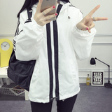 2016韩版女装秋装新款原宿学院风BF连帽长袖学生外套