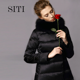 SITI正品 羽绒服女中长款加厚 欧洲站通勤简约大码品牌冬装外套女