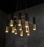 新古典创意餐厅吊灯IKE金属铝材多管LED灯具服装店商铺设计师灯饰