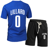 NBA开拓者队0号利拉德蓝球服麦迪霍华德格林球衣青少年短袖t恤衫