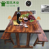 厂家直销 餐桌 小户型长方形实木桌椅组合 面馆餐厅饭馆吃饭桌子