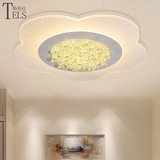 圆形LED超薄吸顶灯 水晶简约现代客厅灯卧室房间灯 花型吸顶灯