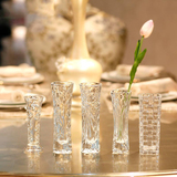 批发透明玻璃花瓶简约时尚餐桌酒店客房一枝花台面摆件插花小花瓶