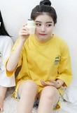 甜酒家ulzzang韩国代购99bunny学院风   可爱香蕉牛奶短袖T恤6.05