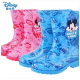 迪士尼儿童雨鞋米妮米奇学生雨靴 防滑男女童水鞋大小童橡胶套鞋
