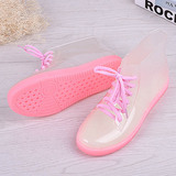 个性雨靴水鞋透明雨鞋韩国雨靴防滑靴子女时尚胶鞋包邮新款雨天鞋