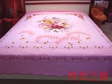 植物花卉国民丝光纯棉加厚上海全线磨毛老式面料传统中式床单