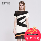 EITIE爱特爱商场同款女装2015夏装新款高端时尚短袖连衣裙3907663