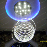 别墅复式楼客厅水晶灯地球仪圆球灯酒店大厅灯LED餐厅吊灯楼梯灯