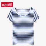 Baleno班尼路新品女装少女纯色简约修身弹力短袖圆领T恤88603247