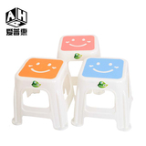 卡通塑料凳笑脸防滑大小号换鞋凳家用成人方凳可爱简约凳小板凳