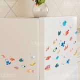 自粘小鱼墙贴纸儿童房间卧室床头墙上墙壁贴画厨房冰箱贴图装饰品