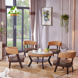 置爱家具简约现代实木露台桌椅组合休闲椅阳台藤椅子茶几三五件套