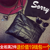 2016新款韩版斜跨小包水洗皮潮时尚手拿包女包软皮包单肩包信封包