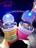 汽车烟灰缸车用带LED灯时尚创意宝马奥迪奔驰车载烟灰缸水钻通用