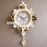 豪华简约欧式钟表客厅艺术摆钟创意静音石英钟个性装饰挂表壁挂钟