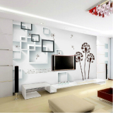 现代简约电视背景墙纸客厅沙发欧式壁纸3D立体个性无纺布无缝壁画