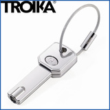 德国Troika发光LED灯钥匙扣创意汽车钥匙圈高档挂件迷你小手电筒