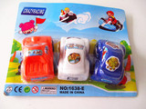 义乌儿童玩具批发卡通赛车惯性玩具车回力滑行小汽车卡装2元礼品