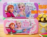 正品冰雪奇缘小学生女生三层塑料文具盒可爱韩国儿童多功能铅笔盒