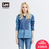 Lee女装 商场同款 女士101+秋冬长袖拼接牛仔衬衫|L14393R39Z59